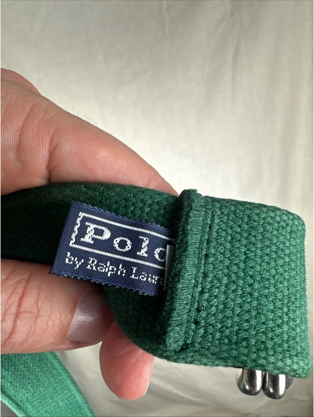 Polo Ralph Lauren Mens Belt Green Canvas Web D Ring 39.5in